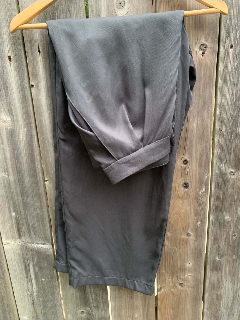 Melow Montreal Dark Gray Wide Leg Lyocell Pants Size 6 Made in Canada
